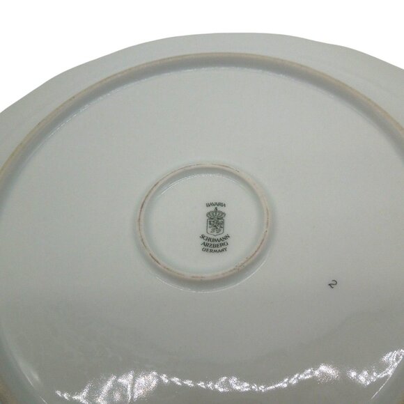 BAVARIA SCHUMANN Arzberg Fruit Platter Plate Gold Trim Germany Vintage 12" - Picture 10 of 11